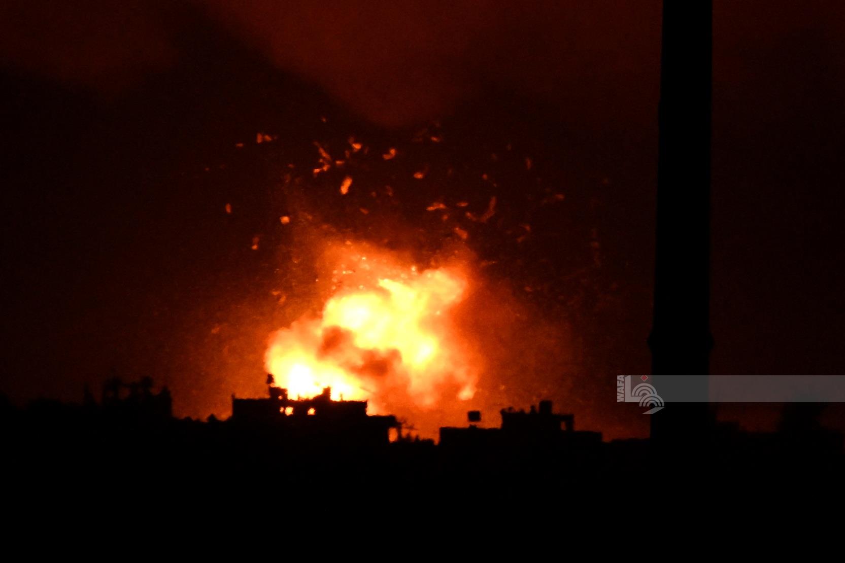 من قصف سابق على القطاع.